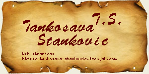 Tankosava Stanković vizit kartica